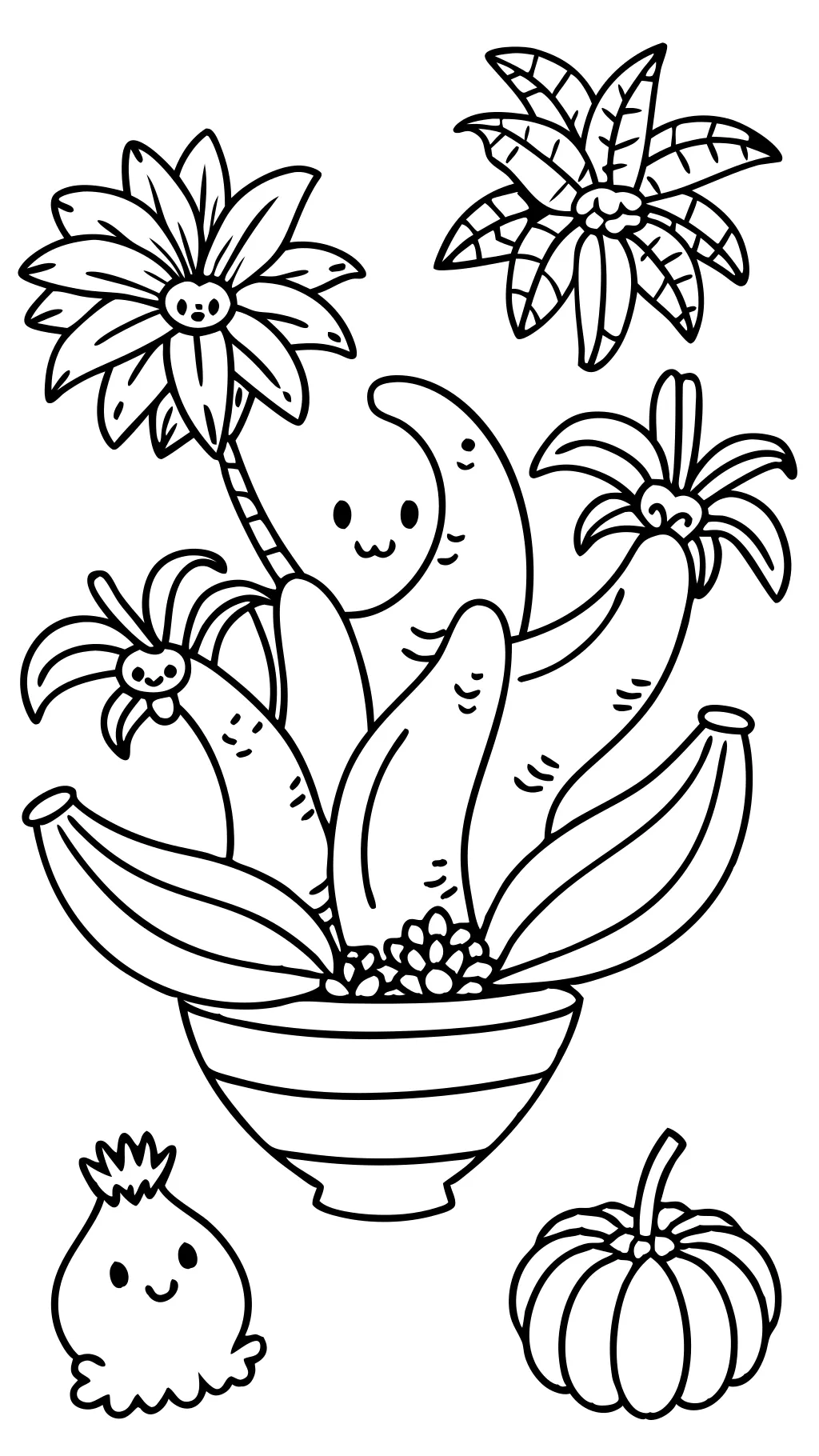 banana coloring pages